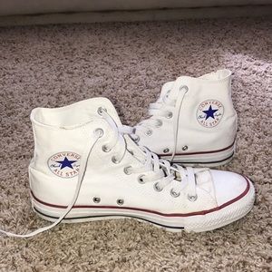 white high top converse (barely worn)